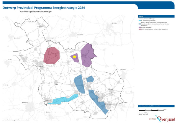 Voorkeursgebieden provincie Overijssel met plangebied